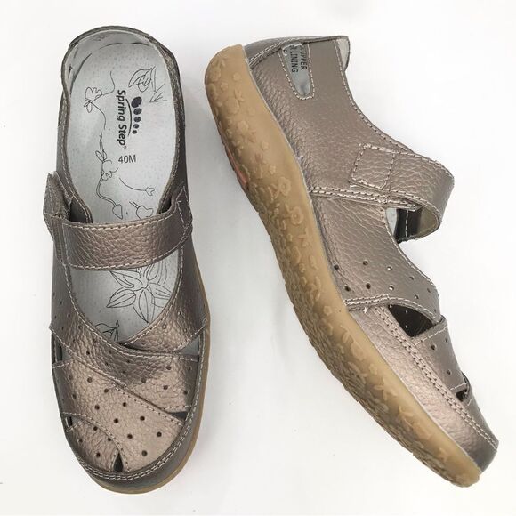 Spring Step STREETWISE Bronze Cross Strap Walking Athleisure Shoes - Picture 6 of 16